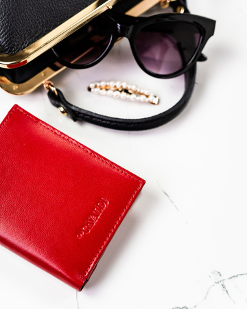 Damen Geldbörse aus Leder mit Druckknopfverschluss – Cavaldi