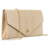 Brokat-Damen-Clutch aus synthetischem Stoff in Goldfarbe - Rovicky