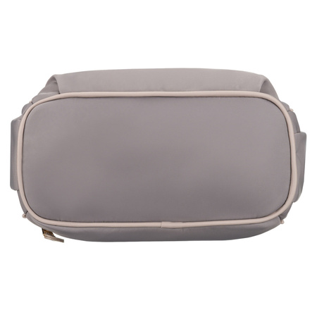 Nylon-Damen-Umhängetasche in Grau, mit Reißverschluss und Magnetclip verschließbar - Peterson