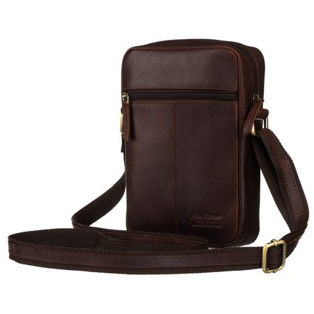 Crossbody Herren Tasche aus glattem Echtleder – Peterson