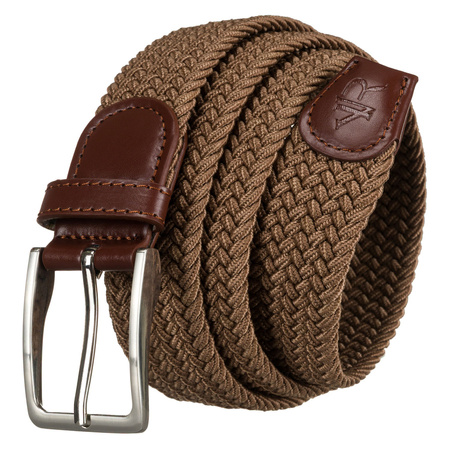 Beiger Textilgürtel aus Synthetikmaterial und Öko-Leder – Rovicky