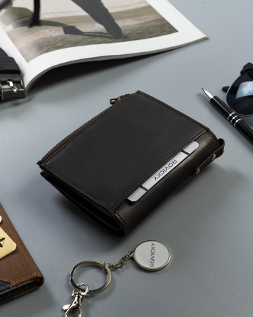 Herren Geldbörse aus Echtleder im Retro-Stil – Rovicky
