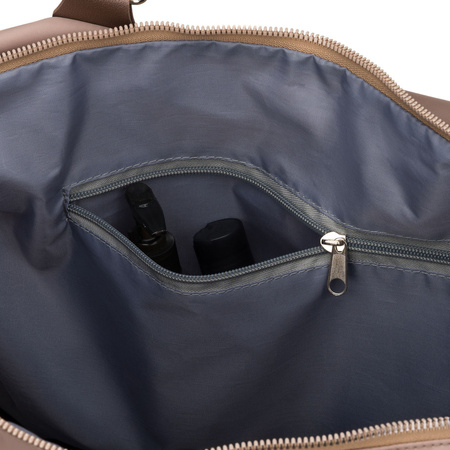 Braune Trainingstasche aus Polyester, mit einem Fach und Reißverschluss - Peterson