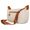 Kleine Damen Tasche aus Nylon in Braun-Beige – Peterson