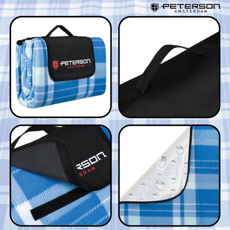 Picknickdecke aus Stoff mit wasserdichter Isolierung – Peterson