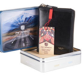 Herren Geldbörse mit Reißverschluss und Kartenschutz – Peterson