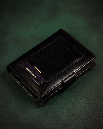 Herren Geldbörse aus Leder mit Druckknopf – Peterson