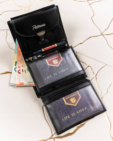 Geschenkset: Damen Geldbörse und Schlüsselanhänger aus Leder – Peterson