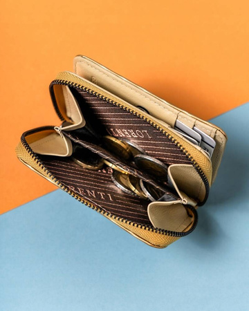 Kleine Damen Geldbörse aus Leder mit Wellenmuster – Lorenti