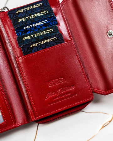 Geschenkset: große Leder Geldbörse und Schlüsselanhänger – Peterson