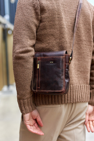 Umhängetasche für Herren aus echtem Leder – Peterson