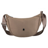 Dunkelbeige Damen-Umhängetasche aus Polyester, ein Hauptfach mit Außenfach – Peterson