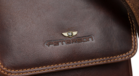 Kleine Herren Umhängetasche aus echtem Leder – Peterson