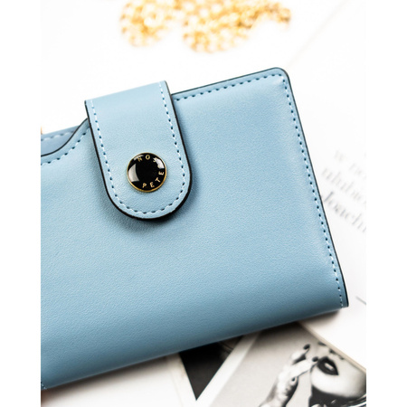 Mittlere Damen-Geldbörse aus Öko-Leder in Blau, fasst Fahrzeugschein - Peterson