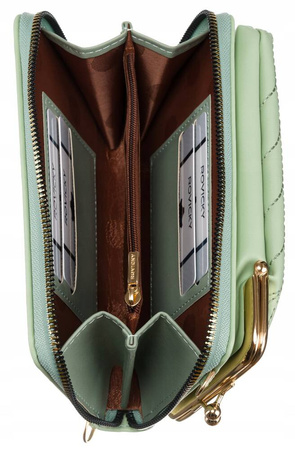 Mini Damen Handtasche in Grün mit abnehmbarem und verstellbarem Gurt – Rovicky