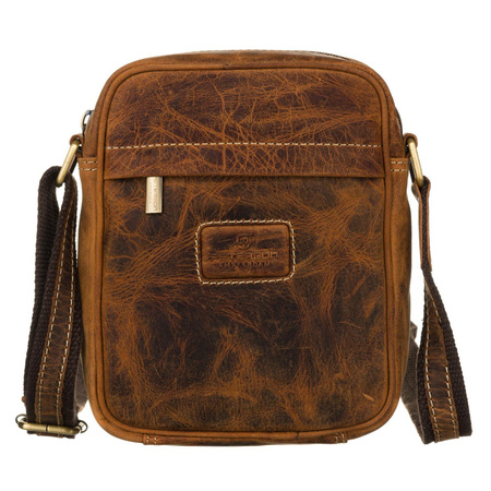 Vintage Herren Umhängetasche aus Echtleder – Peterson