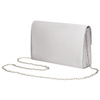 Silberne, kleine Damen-Clutch aus synthetischem Stoff - Rovicky