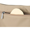 Damen-Umhängetasche aus Polyester in Beige, ein Hauptfach mit einer Außentasche - Peterson