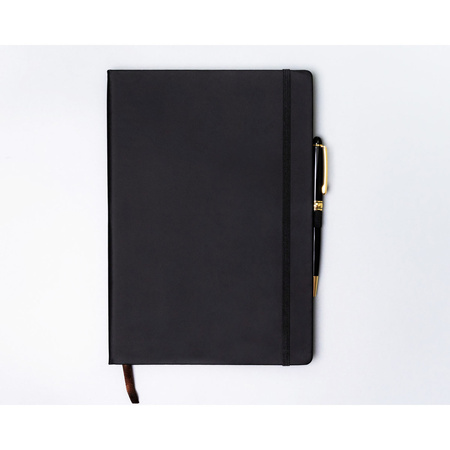 Schwarzes Notizbuch im Hardcover-Format B5, liniert – Peterson