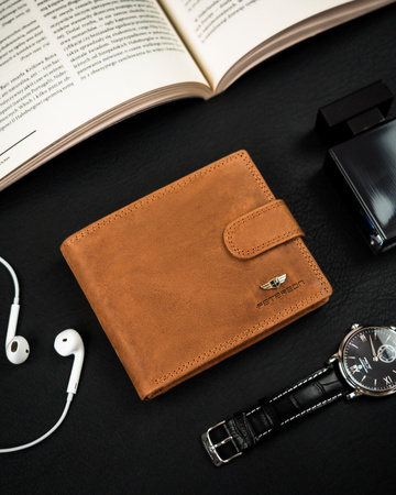 Horizontale Herren Geldbörse aus Echtleder mit RFID Protect – Peterson