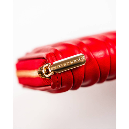 Modische Damen Geldbörse in Rot mit geräumigem Innenraum und Reißverschluss – Peterson