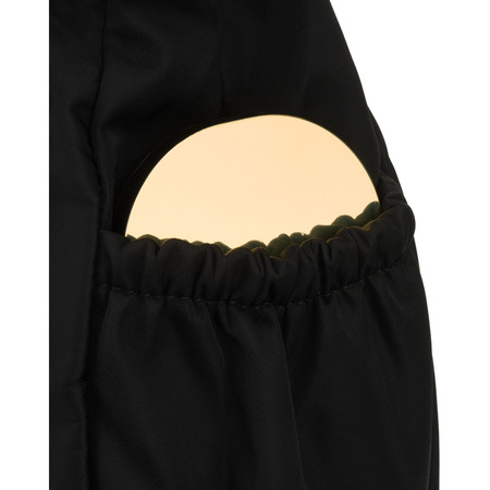 Schwarze Damen-Handtasche aus Polyester mit Reißverschluss, zweifächrig - Peterson