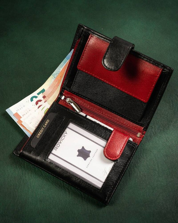 Originelle Herren Geldbörse aus Leder mit Druckverschluss – Rovicky