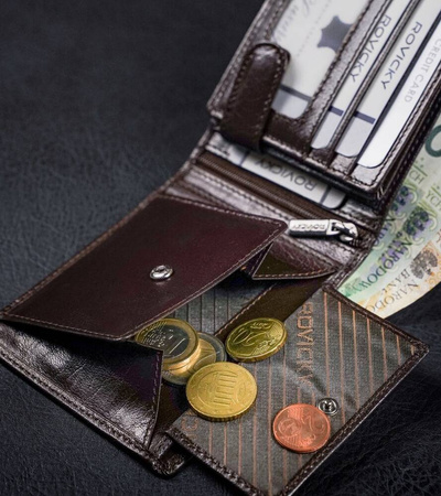 Herren Geldbörse aus Leder mit RFID-Schutz – Rovicky