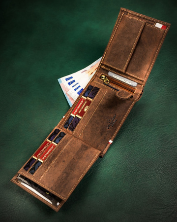 Herren Geldbörse aus Leder ohne Verschluss – Peterson