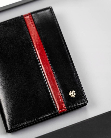 Große Herren Geldbörse aus Leder mit RFID-System ohne Außenverschluss – Rovicky