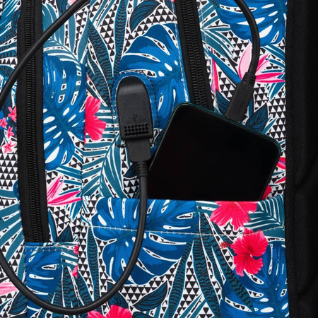 Bequemer Schulrucksack mit Muster und verstellbaren Trägern – Peterson