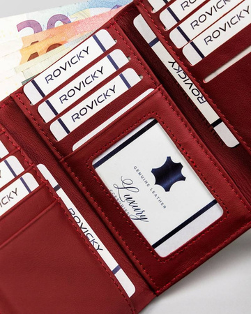 Damen Geldbörse aus lackiertem Echtleder – Rovicky