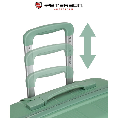 Peterson - Set aus Reisekoffern aus ABS-Kunststoff in Grün