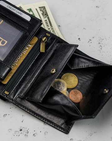 Klassische Herren Geldbörse aus Leder mit Fahrzeugscheinfach und RFID – Rovicky