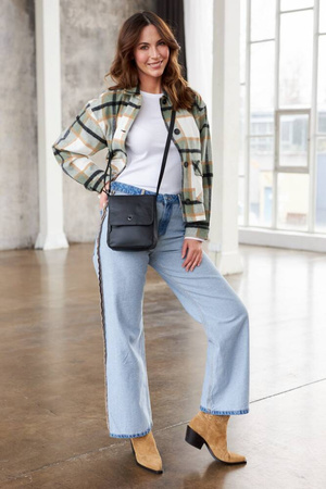 Damen Umhängetasche aus Leder mit Klappe – Peterson