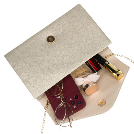 Goldene Damen-Clutch aus Kunstleder mit Magnetverschluss – Rovicky