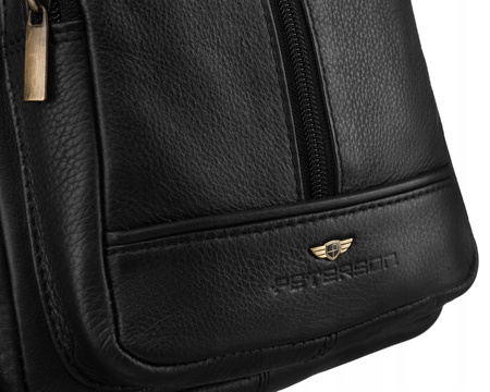 Herren-Rucksack aus Leder für eine Schulter – Peterson