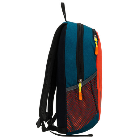 Touristenrucksack in Marineblau und Orange mit Reißverschluss – Peterson