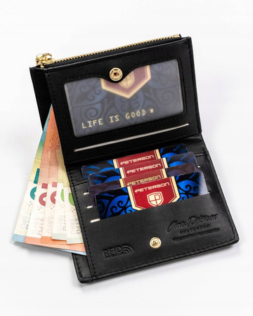 Kleine Damen Portemonnaie aus Öko-Leder – Peterson