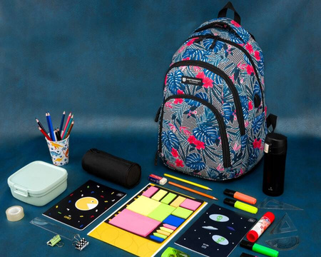 Bequemer Schulrucksack mit Muster und verstellbaren Trägern – Peterson