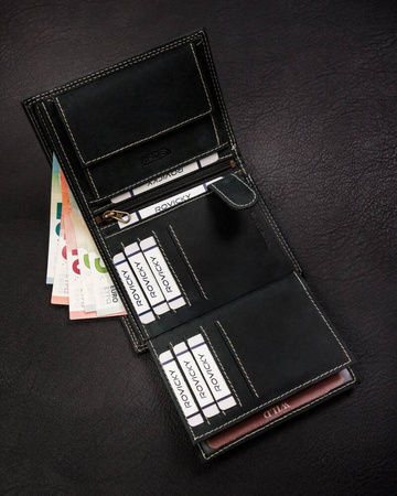Klassische, große Herren Geldbörse aus echtem Leder – Always Wild