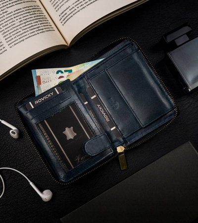 Große Herren Geldbörse aus Leder im Hochformat mit RFID-Schutz – Always Wild