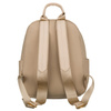 Beiger Damen-Rucksack aus Nylon und Öko-Leder mit Reißverschluss – Peterson