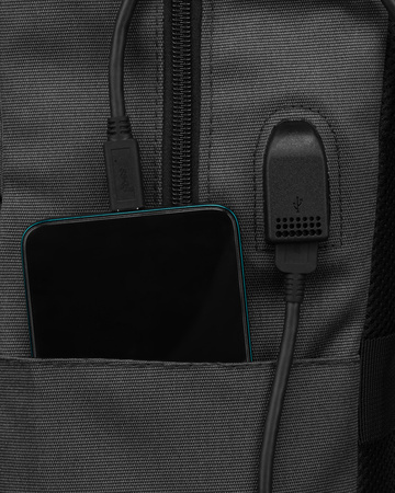 Zweifach unterteilter Laptop-Rucksack 15” in Grau – Peterson