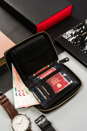 Große Herren Geldbörse aus Leder mit Reißverschluss – Peterson