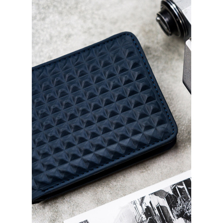 Marineblaue Herren Geldbörse mit geometrischem Muster – Peterson