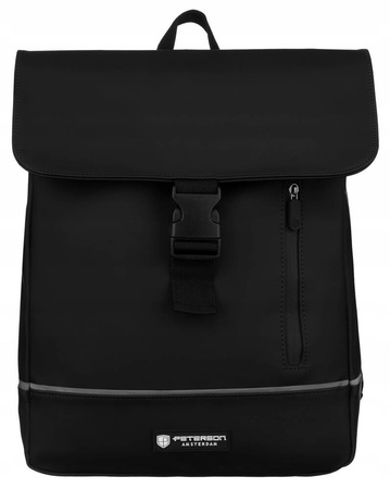Robuster City Rucksack aus Synthetikmaterial mit Etui im Set – Peterson