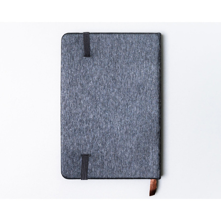 Notizbuch A6 grau gepunktet bedruckt - Peterson