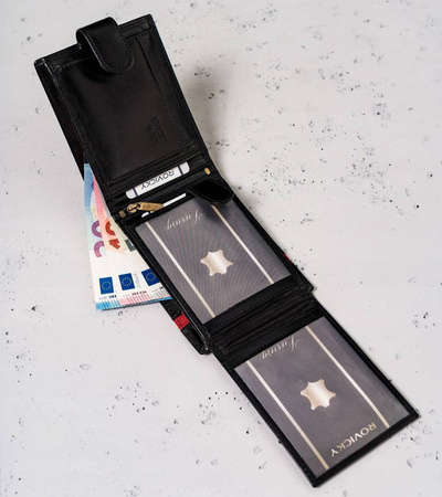 Große Herren Geldbörse mit Druckknopf – Rovicky