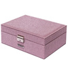 Abschließbare Schmuckschatulle aus Leder, rosa – Peterson